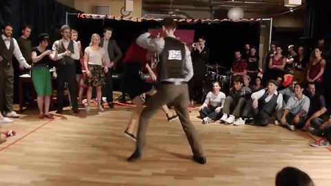 Amanda side hustles as a swing dance teacher