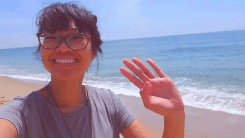 Photo of Sarah Mei waving