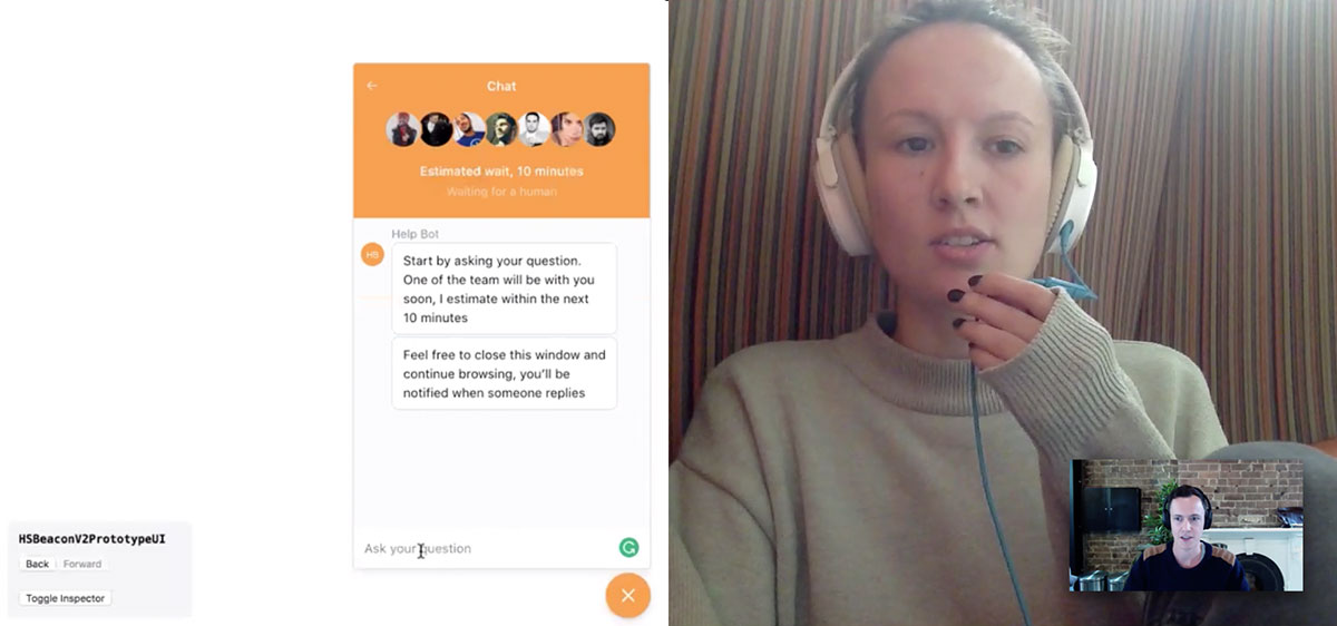 Beacon user testing sessions